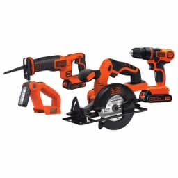 BLACK+DECKER 20V MAX Lithium-Ion 4-Tool Cordless Combo Kit with (2) 1.5 Ah Batteries and Charger thumbnail 1