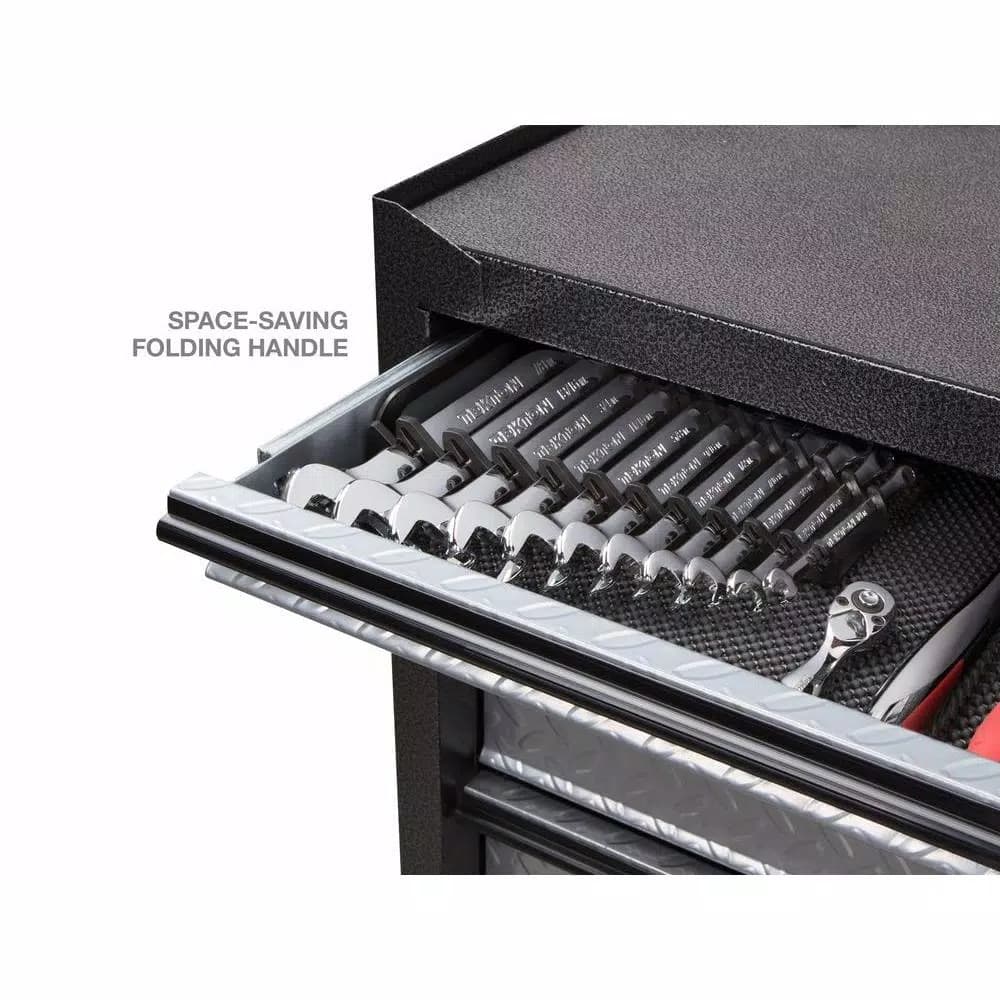 TEKTON 11-Tool Store-and-Go Wrench Rack Keeper, Black