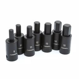 Husky 1/2 in. Drive Metric Hex Bit Impact Socket Set, 7-Piece thumbnail 1