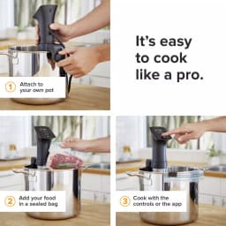 Anova Precision Cooker Pro WiFi Sous Vide Immersion Circulator, Black and Silver thumbnail 2