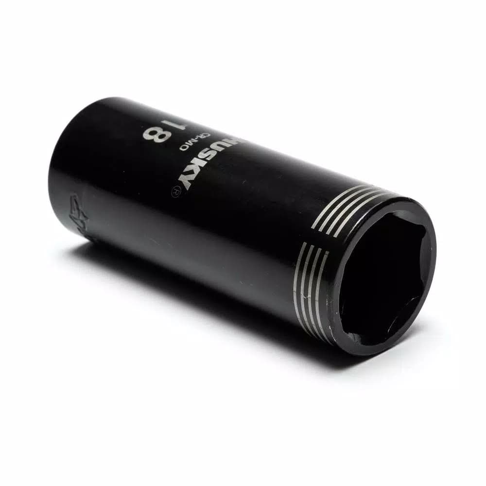Husky 3/8 in. Drive Metric Thin Wall Deep Impact Socket Set, 10-Piece