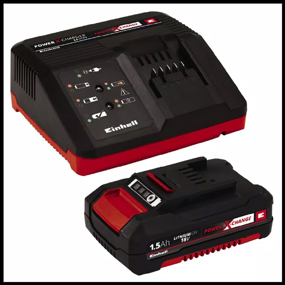 Einhell PXC 18V Cordless 2-Speed MAX 1250-RPM Workshop Drill Kit with 1.5 Ah Battery and Fast Charger