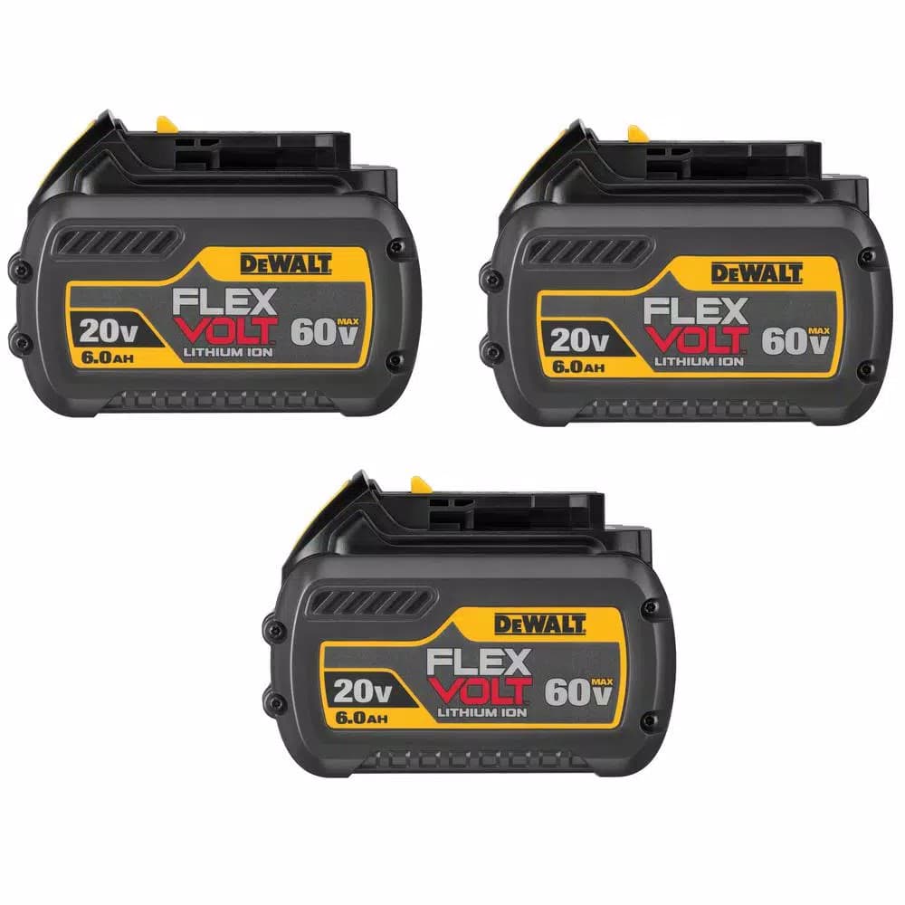 DEWALT FLEXVOLT 6.0 Ah 20V/60V MAX Lithium-Ion Battery Pack (3-Pack)