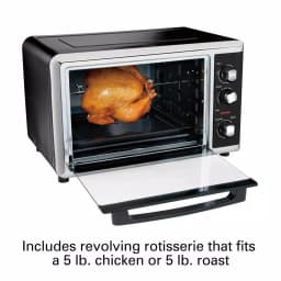 Hamilton Beach Countertop Convection Oven with Rotisserie, Black thumbnail 3