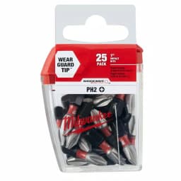 Milwaukee SHOCKWAVE 1 in. Phillips #2 Impact Bits, 25-Piece Set thumbnail 2