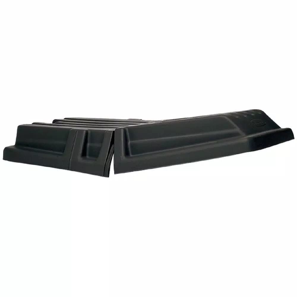 Rubbermaid Commercial Products Rubbermaid Commercial 1/2 cu. yd. Black Tilt Truck Hinged Dome Top Lid