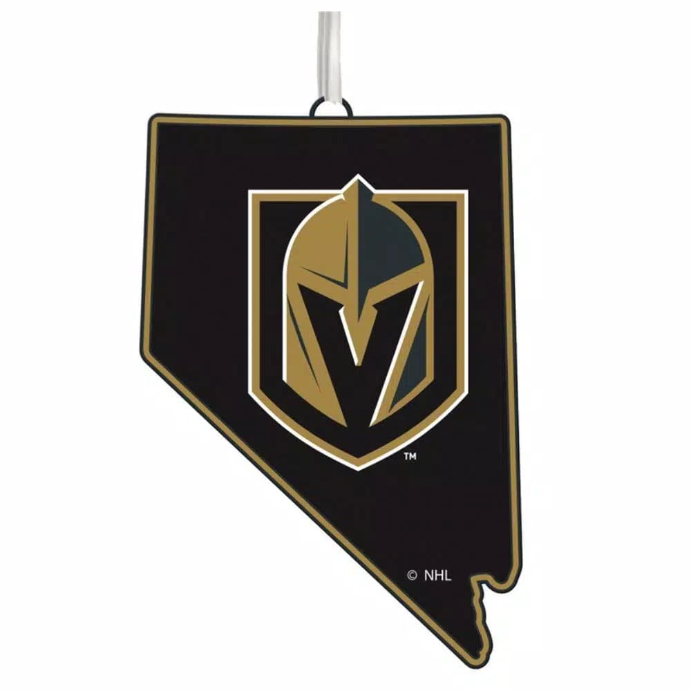 Team Sports America Las Vegas Golden Knights NHL Team State Wood Christmas Ornament, 5 in.