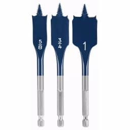 Bosch Daredevil 3-Piece Stubby Length Spade Bit Set, 1/4 in. Hex Shank thumbnail 1