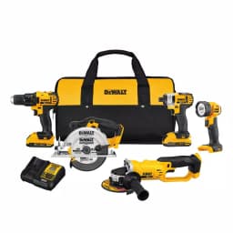 DEWALT 20V MAX Cordless 5-Tool Combo Kit with (2) 2.0 Ah Batteries & Charger thumbnail 1
