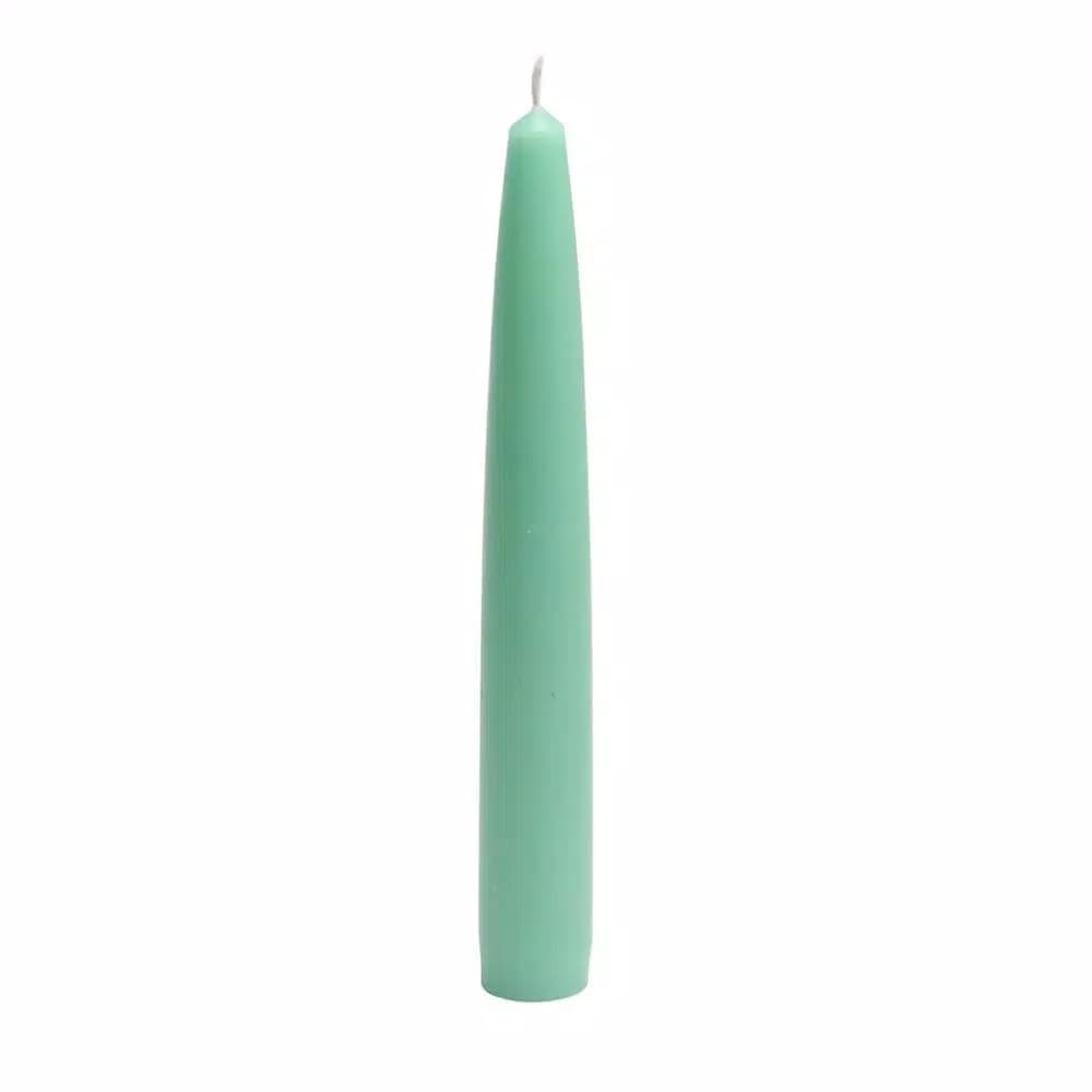 Zest Candle 6 in. Aqua Taper Candles, Unscented Paraffin, 12-Set