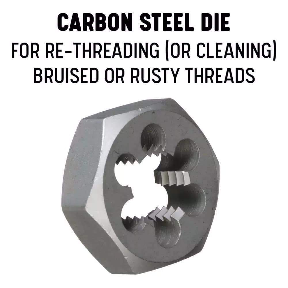 Drill America 2-5/8 in.-16 Carbon Steel Hex Re-Threading Die