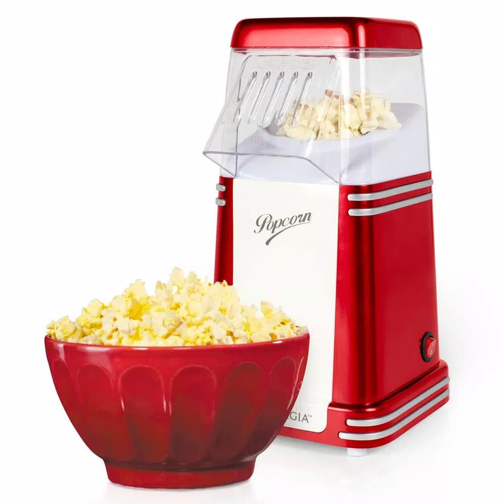 Nostalgia RHP310 Retro Series 8-Cup Hot Air Popcorn Maker, Red
