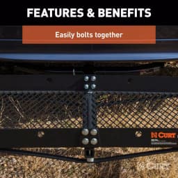 CURT Aluminum Bolt-Together Hitch Cargo Carrier, 300 lb. Capacity, 2 in. Receiver thumbnail 7