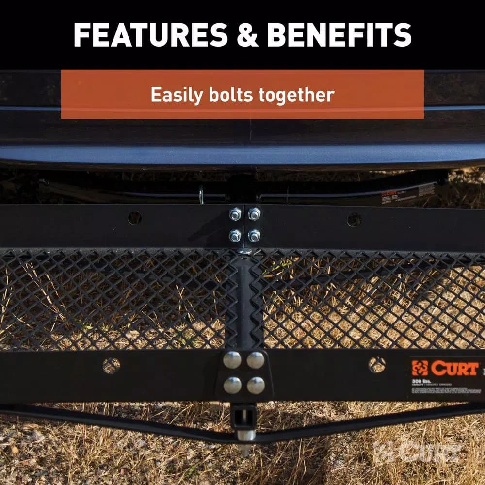 CURT Aluminum Bolt-Together Hitch Cargo Carrier, 300 lb. Capacity, 2 in. Receiver