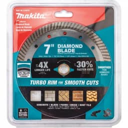 Makita 7 in. Turbo Rim Diamond Blade for Concrete, Brick, and Block thumbnail 2