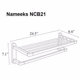 Nameeks General Hotel Double Tiered Wall Mounted Towel Train Rack, Chrome thumbnail 2