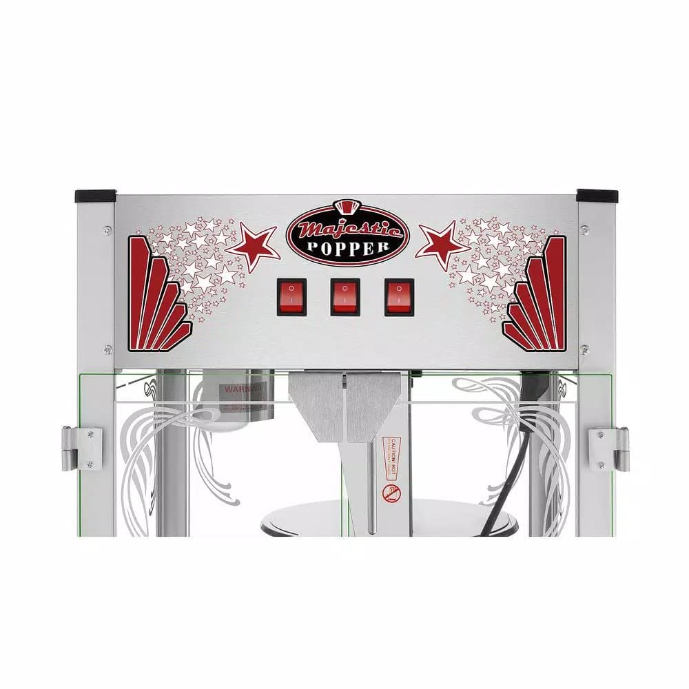 Superior Popcorn Company 16 oz. Majestic Silver Countertop Popcorn Machine