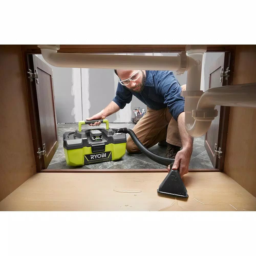 RYOBI 18V ONE+ 3 Gallon Project Wet/Dry Vacuum with Accessory Storage (Tool-Only)
