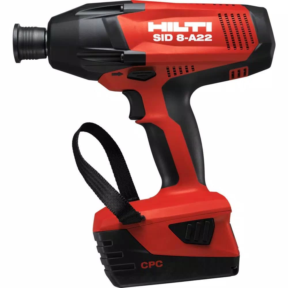 Hilti SID 8-A22 22V Cordless Impact Driver Kit with Two 4.0 Ah Batteries, Charger, and Strap