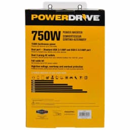 PowerDrive 750W DC to AC Power Inverter with Dual USB and USB-C Ports thumbnail 2
