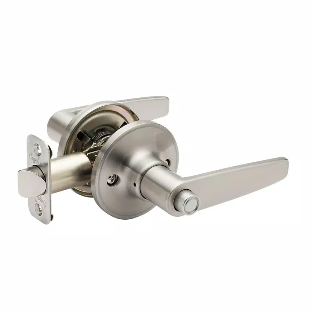 Copper Creek Daley Satin Stainless Steel Privacy Bed and Bath Door Lever, ANSI Grade 3