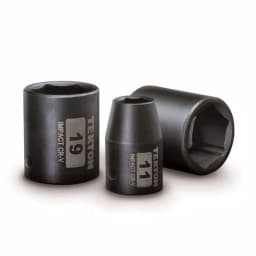 TEKTON 3/8 in. Drive 10-19 mm 6-Point Shallow Impact Socket Set, 8-Piece thumbnail 2