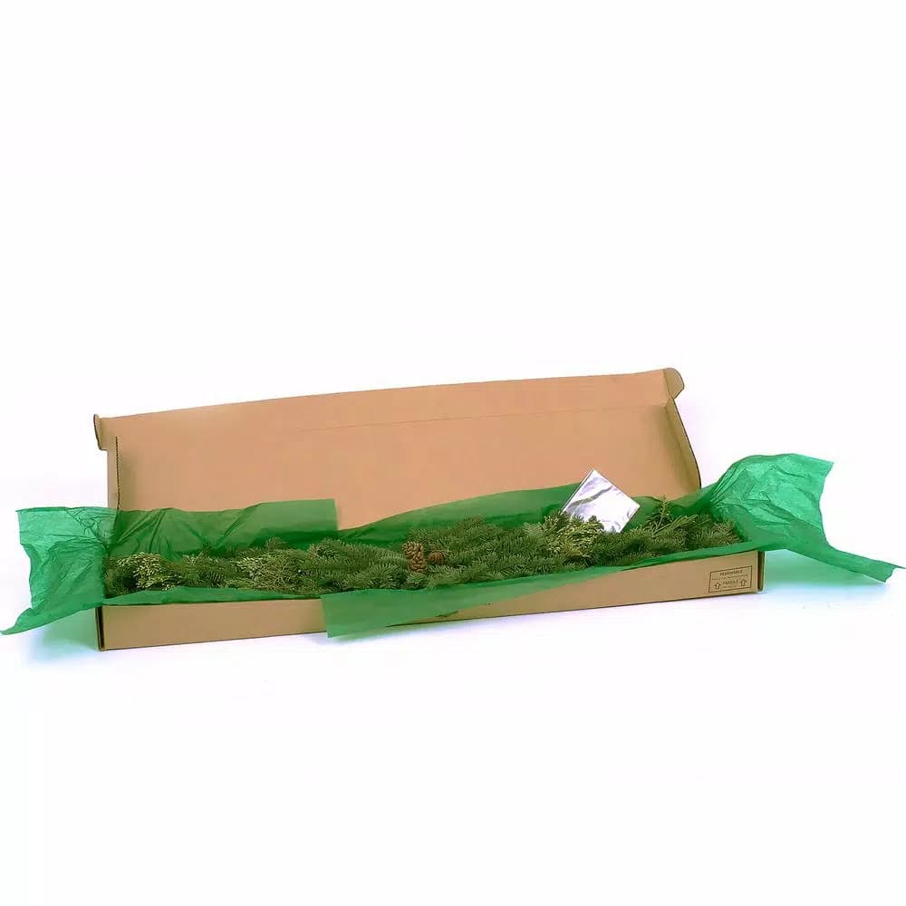 VAN ZYVERDEN 4 ft. Fresh Cut Pacific Northwest Evergreen Garland with Noble Fir, Juniper, and Cedar
