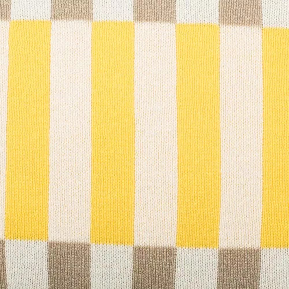 Safavieh Multi-Blocks 12 in. x 20 in. Stone Yellow Natural Striped Throw Pillow