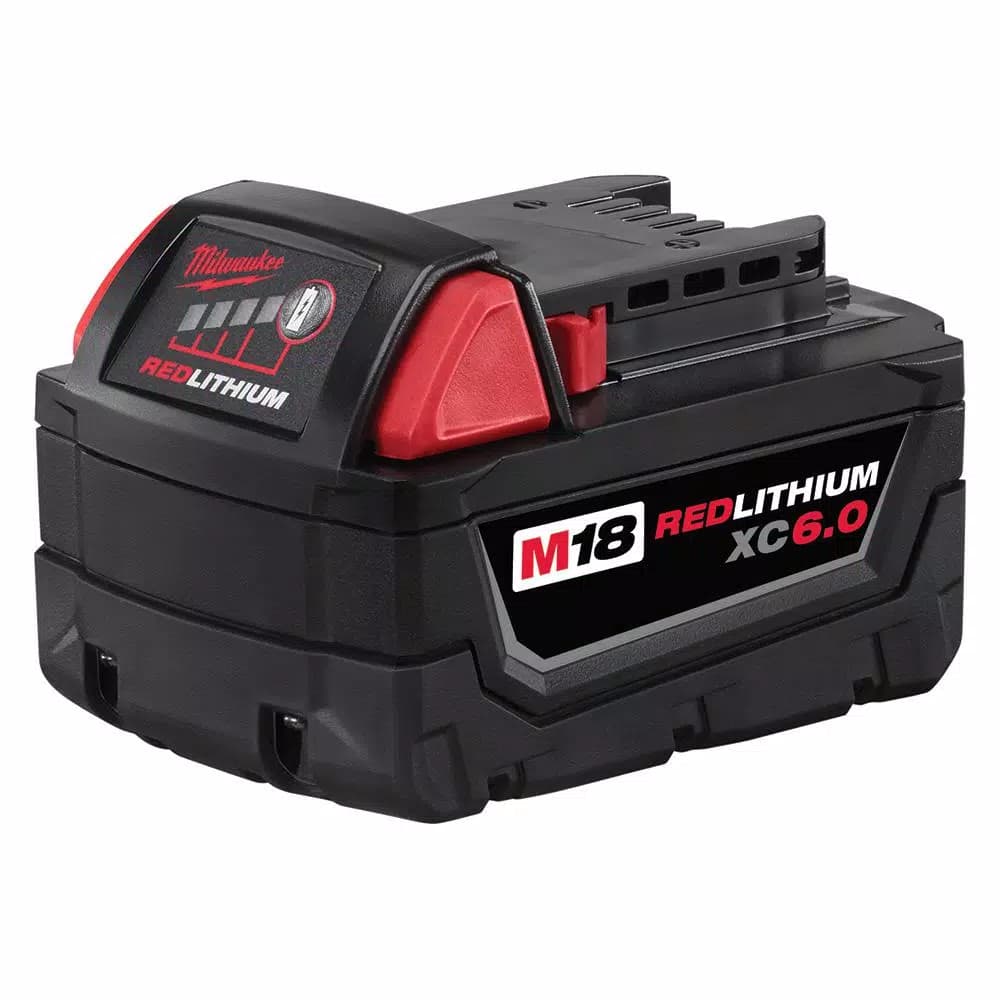 Milwaukee M18 REDLITHIUM XC 6.0 Ah 18V Lithium-Ion Battery Pack (2-Pack)