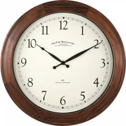 FirsTime 16 in. Walnut Wood Garrison Wall Clock thumbnail 2
