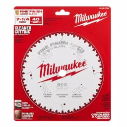 Milwaukee 7-1/4 in. 40-Tooth Fine Finish Circular Saw Blade thumbnail 6