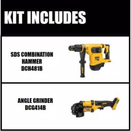 DEWALT FLEXVOLT 60V MAX Brushless SDS MAX Rotary Hammer & 4-1/2 in. Grinder Combo Kit thumbnail 2
