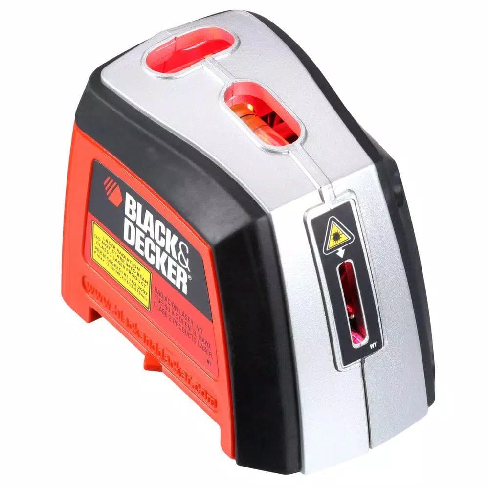 BLACK+DECKER Laser Level, 360° Rotating Red Laser with Backlit Bubble Vials