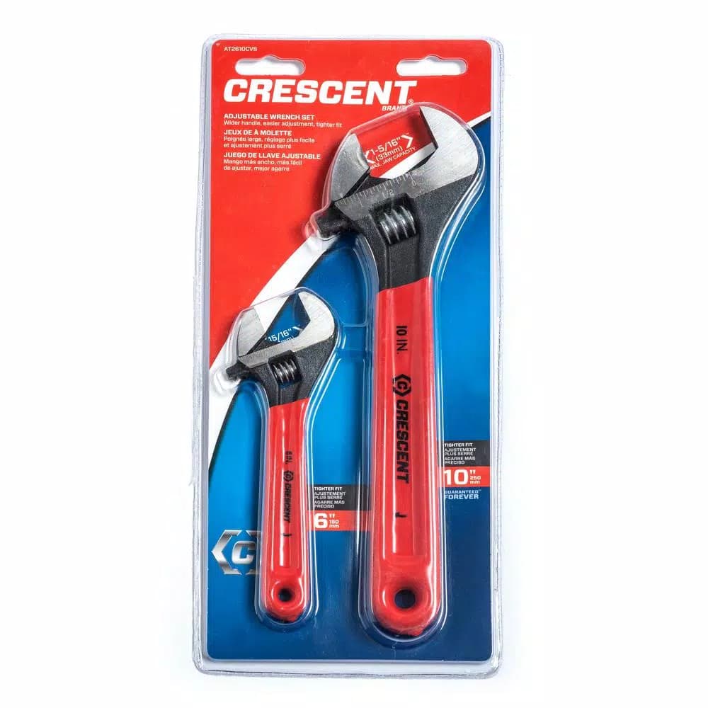 Crescent 2-Piece Adjustable Wrench Set, 6 in. and 10 in.