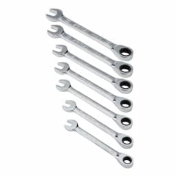 Stanley Metric Ratcheting Wrench Set, 7-Piece Chrome Vanadium Steel thumbnail 1