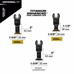 Milwaukee OPEN-LOK 3-Piece Universal Oscillating Multi-Tool Blade Variety Pack thumbnail 4