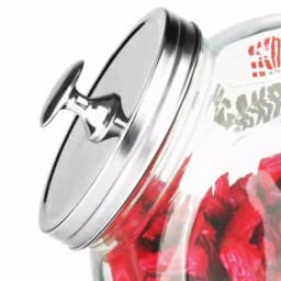 Unbranded 91 oz. Large Clear Glass Candy Jar with Stainless Steel Lid thumbnail 3