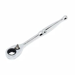Husky 1/4 in. Drive Pass Through Ratchet, 72-Tooth, Chrome Finish thumbnail 1