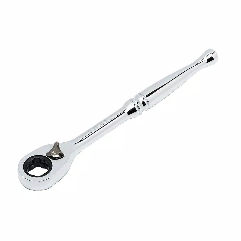 Husky 1/4 in. Drive Pass Through Ratchet, 72-Tooth, Chrome Finish