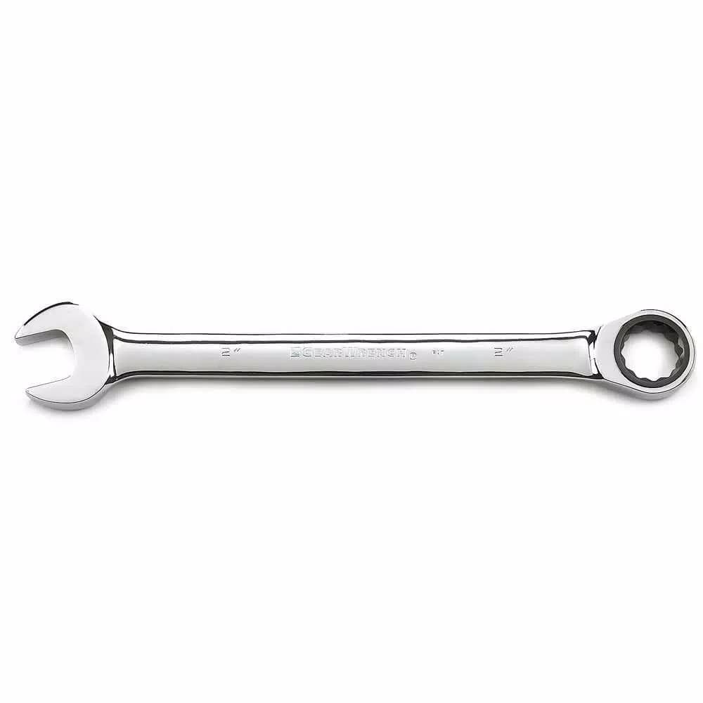 GearWrench 2 in. Jumbo Combination Ratcheting Wrench, 12-Point, Chrome Finish