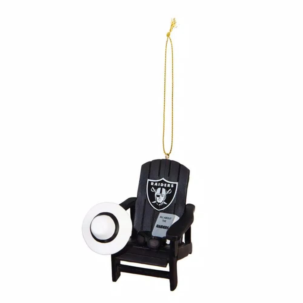 Team Sports America Oakland Raiders NFL Adirondack Chair Christmas Ornament, Beach & Sports Theme