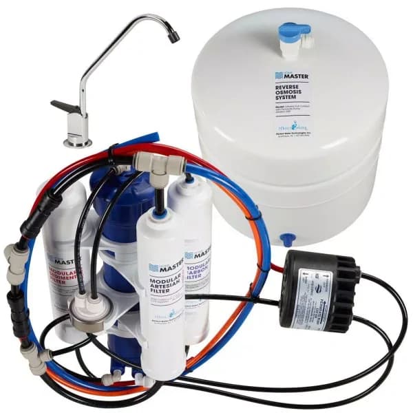 Home Master Artesian Full Contact Reverse Osmosis System with Permeate Pump, 7-Stage Alkaline Water Filtration