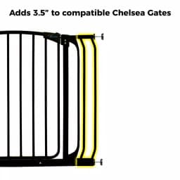 Dreambaby 3.5 in. Gate Extension for Chelsea Series Standard Height Child Safety Gates, Black thumbnail 2
