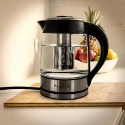 MegaChef 1.8L Cordless Glass and Stainless Steel Electric Tea Kettle with LED Base thumbnail 10