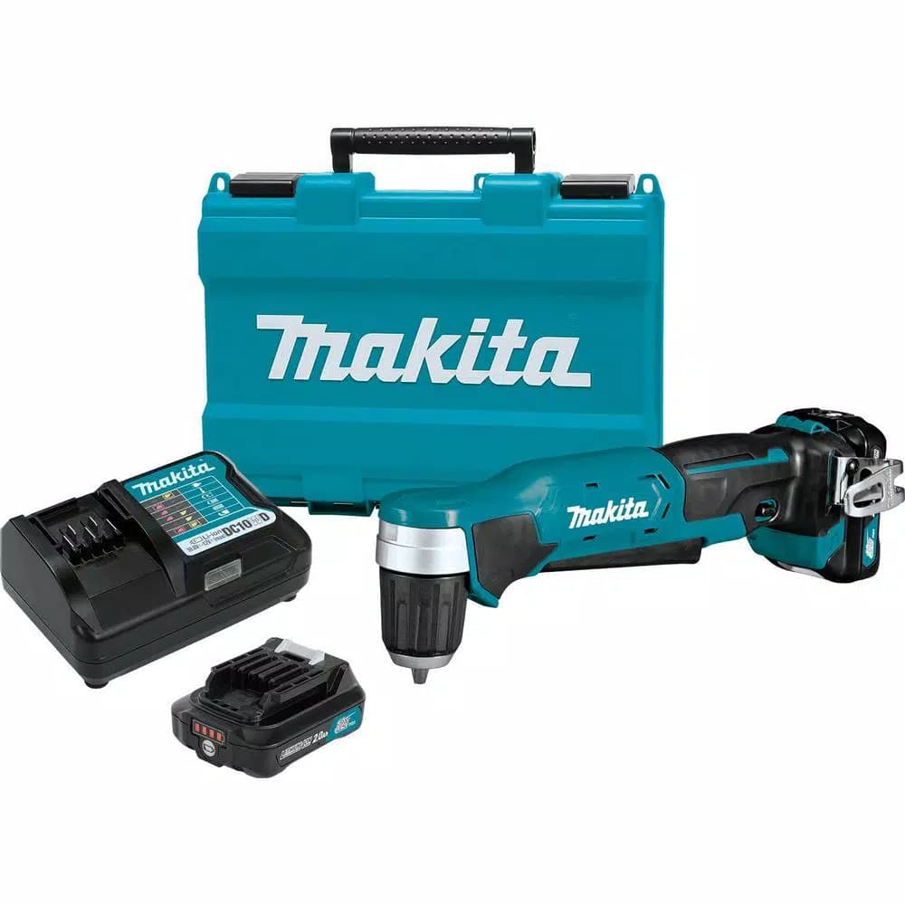 Makita 12V MAX CXT Lithium-Ion Cordless 3/8 in. Right Angle Drill Kit (2.0 Ah)