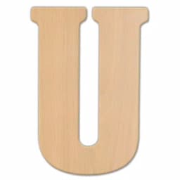 Jeff McWilliams Designs 15 in. Oversized Unfinished Wood Letter (U) - Industrial Style Wall Decor thumbnail 1