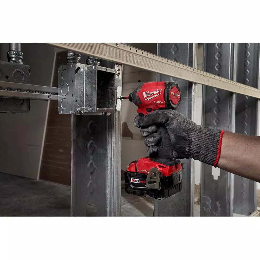 Milwaukee M18 FUEL 1/4 in. Hex Impact Driver Kit with (2) 5.0 Ah Batteries & Charger, ONE-KEY