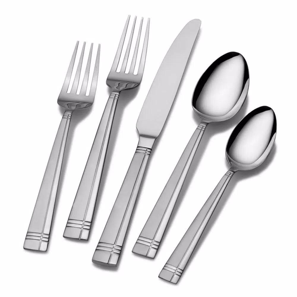 Pfaltzgraff Dawson Frost 20-Piece Stainless Steel Flatware Set, Service for 4