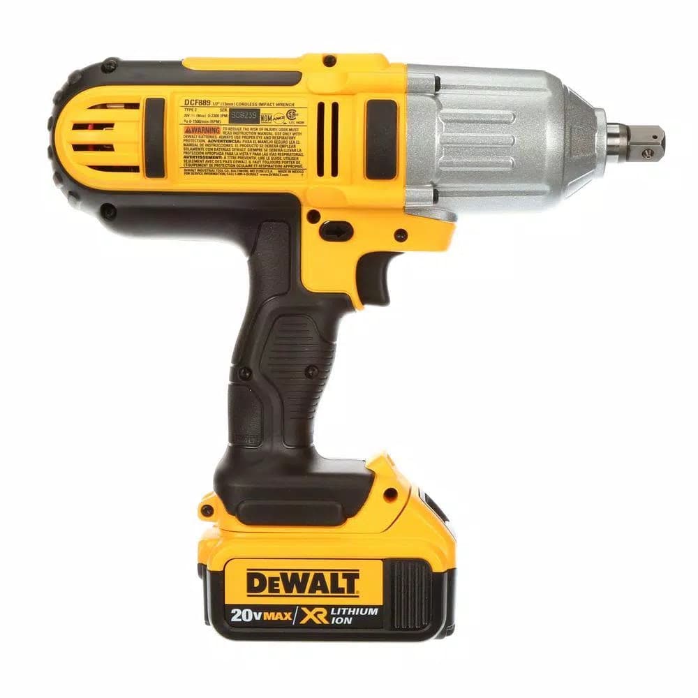 DEWALT 20V MAX Cordless 1/2 in. High Torque Impact Wrench Kit with (2) 4.0 Ah Batteries & Charger