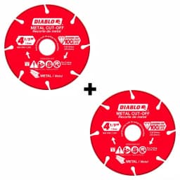 Diablo 4.5 in. Diamond Metal Cut-Off Wheels, 2-Pack thumbnail 1